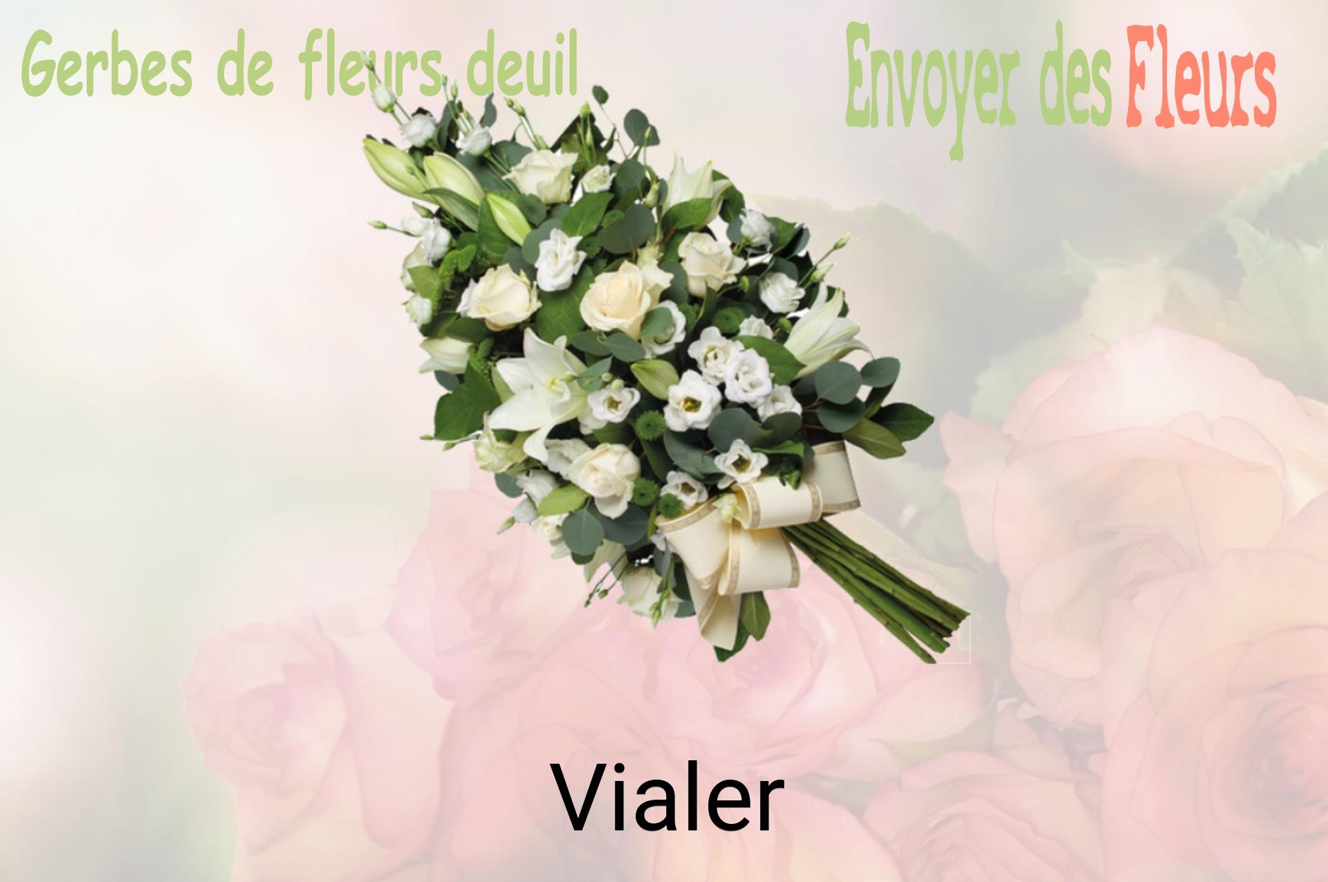Gerbe de fleurs de deuil livrée à Vialer